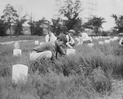 American Legion Members Cleaning up Arlington National Cemetery, Arlington, Virginia, USA, May 1923