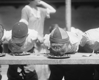 Close-up Portrait of Young Boys during Pie Eating Contest, National Photo Company, August 1923