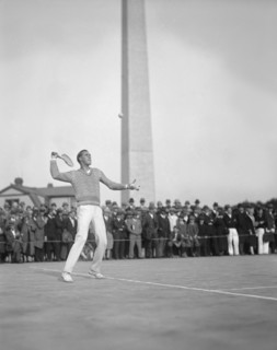 Tennis Player Bill Tilden in Action, Washington DC, USA, National Photo Company, May 1925