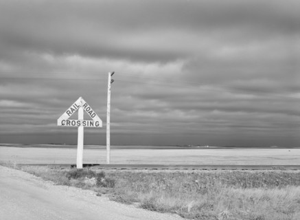 Railroad Crossing, McHale County, North Dakota, USA, John Vachon for Farm Security Administration, October 1940