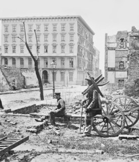 The Mills House, with Adjacent Ruins, Charleston, South Carolina, USA, by George N. Barnard, April 1865