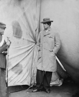 Lewis Powell, also known as Lewis Payne, Attacker of U.S. Secretary of State William H. Seward, and Conspirator in Assassination of U.S. President Abraham Lincoln, Standing in Overcoat with Hat, Washi...
