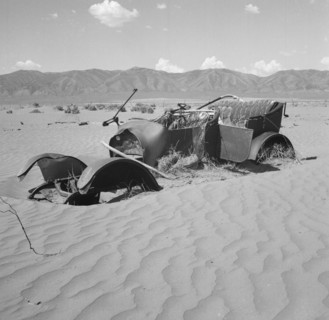 Abandoned Car Relic on Farm destroyed by Wind Erosion, Idaho, USA, Wilbur Staats for Farm Security Administration, March 1937