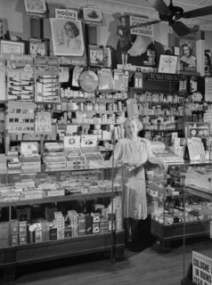 Ethel Oxley, Drug Store Owner, Southington, Connecticut, USA, Fenno Jacobs for Office of War Information, May 1942