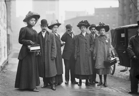 Group of Collectors for Italian Sufferers of 1908 Messina, Italy Earthquake, New York City, New York, USA, Bain News Service, January 1909