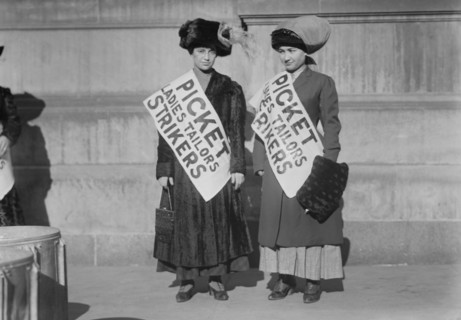Two Women on Strike, New York City, New York, USA, Bain News Service, February 1910