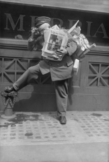 Mailman Delivering Mail and Packages, New York City, New York, USA, Bain News Service, May 1920