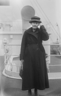 Marie Curie, Polish-Born French Physicist, on RMS OIympic, Arriving in New York City, New York, USA, to Raise Funds for Radium Research, Bain News Service, 1921