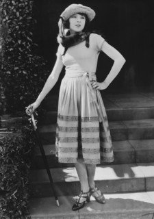 Actress Colleen Moore, Fashion Portrait in Crepe Dress Embroidered in Silks, Bain News Service, 1921