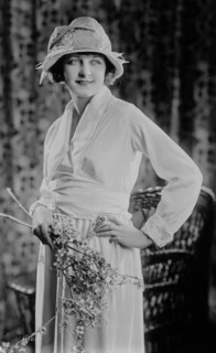 Actress Martha Mansfield, Fashion Portrait Wearing Satin Blouse and Skirt, Bain News Service, 1921