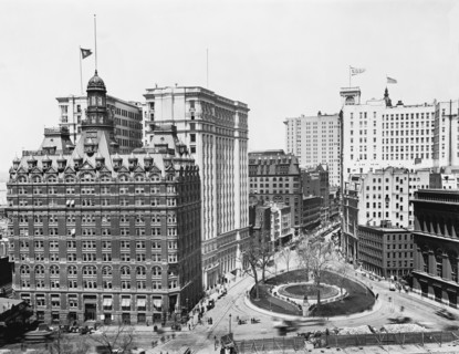 Bowling Green, New York City, New York, USA, Detroit Publishing Company, 1900