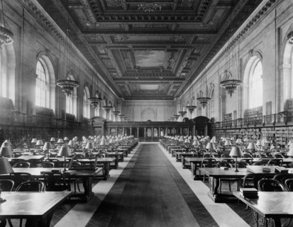 Main Reading Room, New York Public Library Main Branch, New York City, New York, USA, Detroit Publishing Company, early 1910's