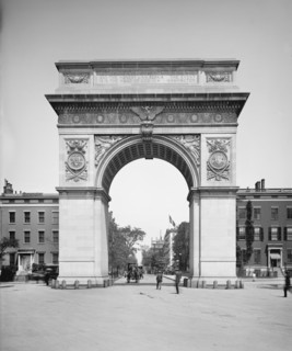 Washington Memorial Arch, Washington Square, New York City, New York, USA, Detroit Publishing Company, 1900