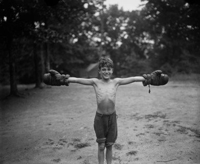 Young Boy with Boxing Gloves, Harris & Ewing, 1926