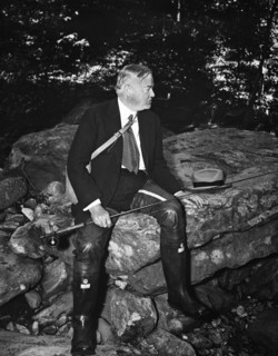 Former U.S. President Herbert Hoover Fishing, Harris & Ewing, 1936