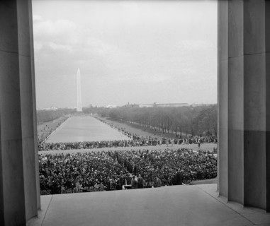 Crowd Watching Marian Anderson Sing at the Steps of Lincoln Memorial, Washington DC, USA, Harris & Ewing, April 1939