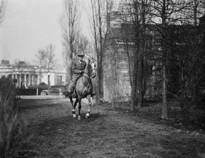 Man Horseback Riding Washington DC, USA, Harris & Ewing, 1922