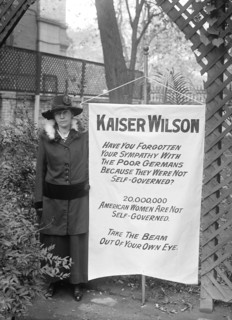 Suffragette with Banner, Washington DC, USA, Harris & Ewing, 1917
