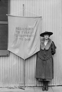 Suffragette with Banner, Washington DC, USA, Harris & Ewing, 1917