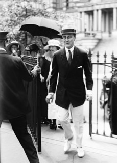 Franklin Roosevelt, Assistant Secretary of the Navy, Portrait Arriving at White House, Washington DC, USA, Harris & Ewing, 1920