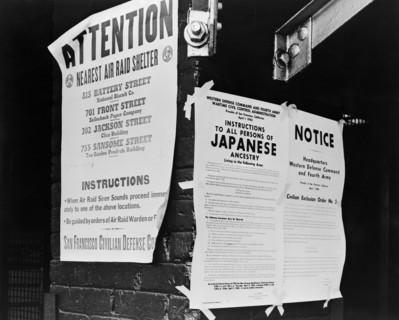 Civilian Exclusion order #5, Directing Removal by April 7 of Persons of Japanese Ancestry, First and Front Streets, San Francisco, California, USA, April 1942