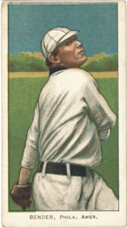Chief Bender, Baseball Player, Philadelphia Athletics, Portrait, Baseball Card, 1910