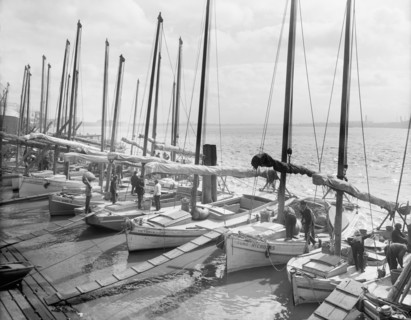 Oyster Luggers, New Orleans, Louisiana, USA, Detroit Publishing Company, 1903
