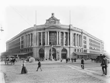 South Terminal Station, Boston, Massachusetts, USA, Detroit Publishing Company, 1895