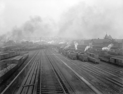 Delaware, Lackawanna & Western Railroad Yards, Scranton, Pennsylvania, USA, Detroit Publishing Company, 1900