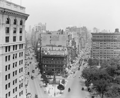 Broadway and Fifth Avenue Looking North at Madison Square, New York City, New York, USA, Detroit Publishing Company, early 1910's