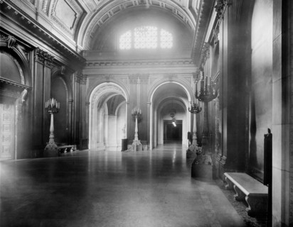 Hall, Third Floor, New York Public Library Main Branch, New York City, New York, USA, Detroit Publishing Company, early 1910's