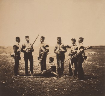 Group of British Soldiers, 68th Regiment of Foot, British Army, Crimean War, Crimea, Ukraine, by Roger Fenton, 1855