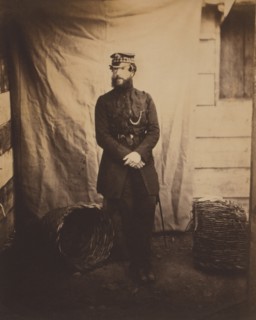 British Captain Charles Holder, Full-Length Portrait, Crimean War, Crimea, Ukraine, by Roger Fenton, 1855
