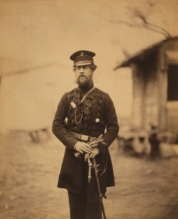 British Colonel Edward Birch Reynardson, Three-Quarter Length Portrait in Uniform with Sword, Crimean War, Crimea, Ukraine, by Roger Fenton, 1855