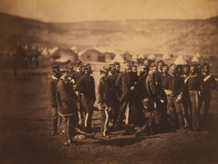 Group of British Officers and Soldiers of the 13th Dragoon Guards, including Colonel Charles Doherty, Cornet Danzil Chamberlayne, Captain Soame Jenyns, and Veterinary-Surgeon Thomas Towers, Tents and ...