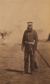 Major Philip Gosset Pipon, Royal Artillery, Full-length Standing Portrait, Crimean War, Crimea, Ukraine, by Roger Fenton, 1855