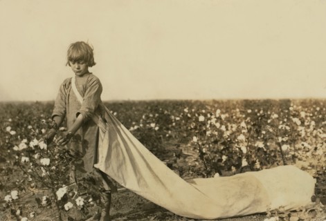 Norma Lawrence, 10 years old, Full-Length Portrait, Cotton Picker, Picks 100 to 150 pounds of Cotton per day, Comanche County, Oklahoma, USA, Lewis Hine for National Child Labor Committee, October 191...