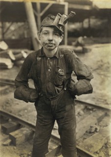 Tipple Boy, Turkey Knob Mine, Three-Quarter Length Portrait, MacDonald, West Virginia, USA, Lewis Hine for National Child Labor Committee, August 1908