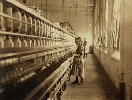 Sadie Pfeifer, 48 inches high, Lancaster Mills, Lancaster, South Carolina, USA, Lewis Hine for National Child Labor Committee, November 1908