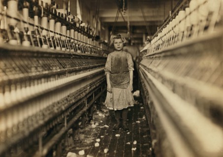Young Spinner, Full-Length Portrait, Globe Cotton Mill, Augusta, Georgia, USA, Lewis Hine for National Child Labor Committee, January 1909