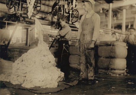 Young Boy on Warping Machine, Elk Cotton Mills, Fayetteville, Tennessee, USA, Lewis Hine for National Child Labor Committee, November 1910