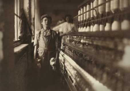 Young Doffer, Central Mills, Sylacauga, Alabama, USA, Lewis Hine for National Child Labor Committee, November 1910