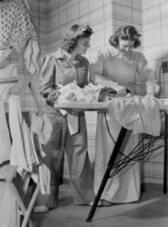 Two Government Workers Dressed at Home for Sixty-five Degree Maximum Temperature Recommended by the Fuel Oil Limitation Order, Washington DC, USA, Albert Freeman for Office of War Information, October...