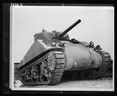 M-4 Tank during Training, Aberdeen, Maryland, USA, Office of War Information, 1940's