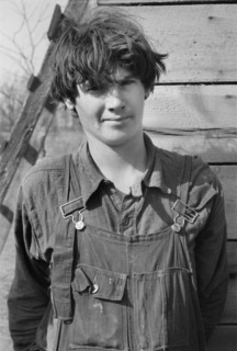 Oldest Boy of Family of Nine, Seventeen Years Old, Claims Two Years Schooling, Living with his Family in Open Field, on U.S. Route 70 between Camden and Bruceton, Tennessee, USA, Carl Mydans for U.S. ...