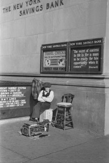 Bootblack, Eighth Avenue and Fourteenth Street, New York City, New York, USA, Arthur Rothstein for U.S. Resettlement Administration, December 1937