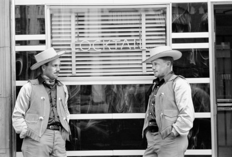 Two Cowboys Dressed Alike in Front of Bar, Billings, Montana, USA, Arthur Rothstein for Farm Security Administration, July 1939