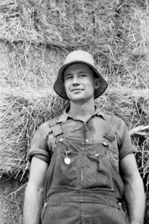 Hired Hand, Brandtjen Dairy Farm, Dakota County, Minnesota, USA, Arthur Rothstein for Farm Security Administration, September 1939