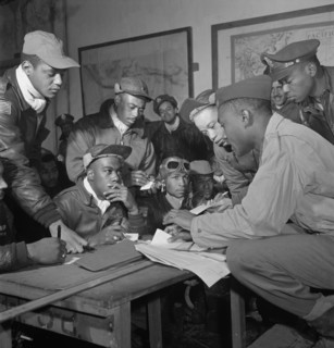 Group of Tuskegee Airmen, Ramitelli, Italy, Tony Frissell, March 1945