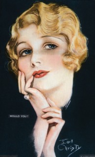 Blonde Haired Woman, Portrait, Mutoscope Card, circa 1940